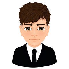 young student with brown hair