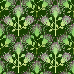 Simple floral seamless pattern with flowers for fabrics and cards and linens