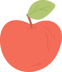 Red apple color icon. Ripe fruit symbol