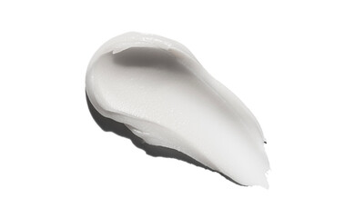 Cosmetic lip balm, mask or ointment swatch on gray background