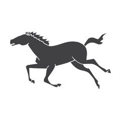 Horse glyph. Horse icon. Horse logo. Horse silhouette