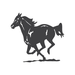 Horse glyph. Horse icon. Horse logo. Horse silhouette