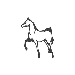 Horse glyph. Horse icon. Horse logo. Horse silhouette