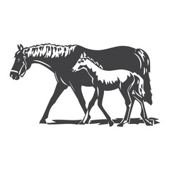 Horse glyph. Horse icon. Horse logo. Horse silhouette