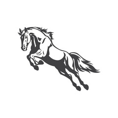 Horse glyph. Horse icon. Horse logo. Horse silhouette