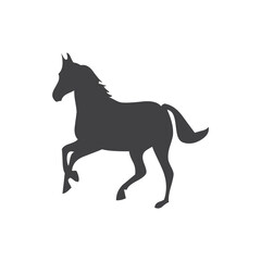 Horse glyph. Horse icon. Horse logo. Horse silhouette