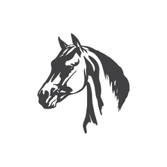 Horse glyph. Horse icon. Horse logo. Horse silhouette