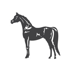 Horse glyph. Horse icon. Horse logo. Horse silhouette