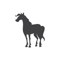 Horse glyph. Horse icon. Horse logo. Horse silhouette
