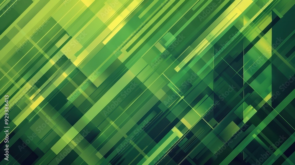 Aufkleber abstract green geometric patterns with smooth gradients, ideal for modern design backgrounds.