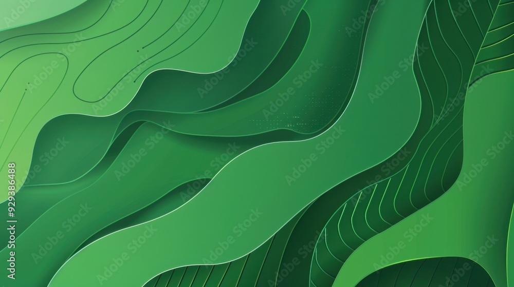 Poster abstract green gradient background with smooth transitions and modern design elements.