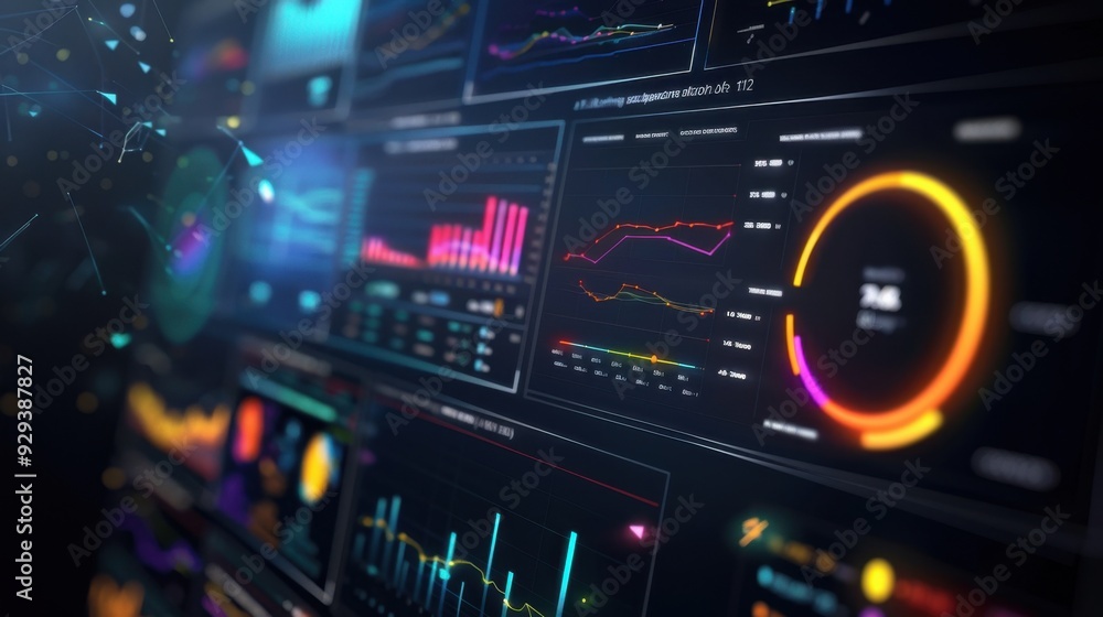 Poster ai-powered analytics dashboard showing real-time data trends and visualizations.