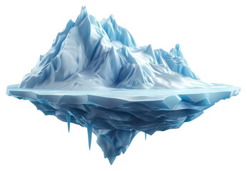 Obraz premium PNG Floating iceberg isolated digital art