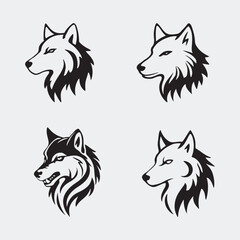 "Silhouette Wolf Head Vector" is a sleek and powerful design that captures the essence of a wolf in a minimalist, shadowed form. The artwork features the distinct profile of a wolf's head, with sharp 