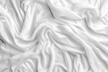 Obraz premium A bed with white sheets and a comforter, great for interior design or lifestyle scenes