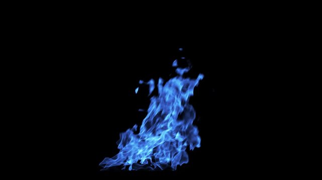 Fire Bonfire 02 Loop Blue HD