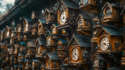 Wall of Cuckoo Clocks.