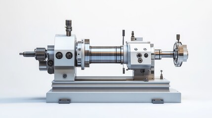Fototapeta premium Industrial Machine Tool for Precise Metalworking with Integrated Spindle and Chuck