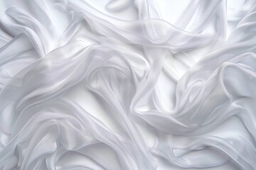 Obraz premium Close-up shot of white fabric texture