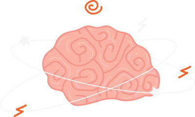 Mental problem color icon. Mind tangled psychology