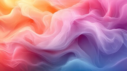 Obraz premium abstract digital art swirling pastel colors soft gradients ethereal and dreamy atmosphere flowing shapes soothing and calming