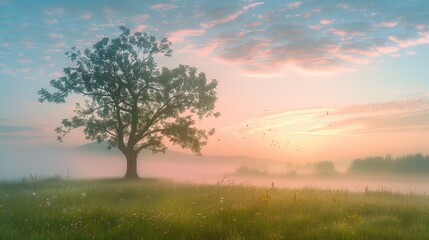 Fototapeta premium Free good morning scene wallpaper background photo