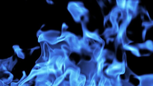 Fire Large 03 Loop Blue HD