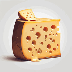 Mozarela Cheese Cartoon Design Very Delicious