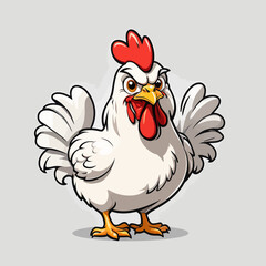 Chicken Cartoon Design Very Cool