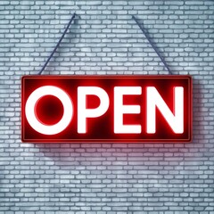 Fototapeta premium Neon Open Sign 