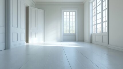 conner of white room background wallpaper : Generative AI