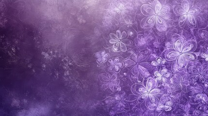 A soft purple floral background with delicate flower patterns, ideal for design projects.