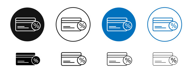 Loyalty card vector icon in black and blue colors