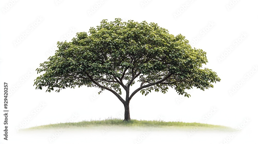 Poster isolated tree on white background with clipping path : Generative AI