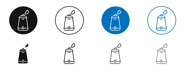 Humidifier vector icon in black and blue colors