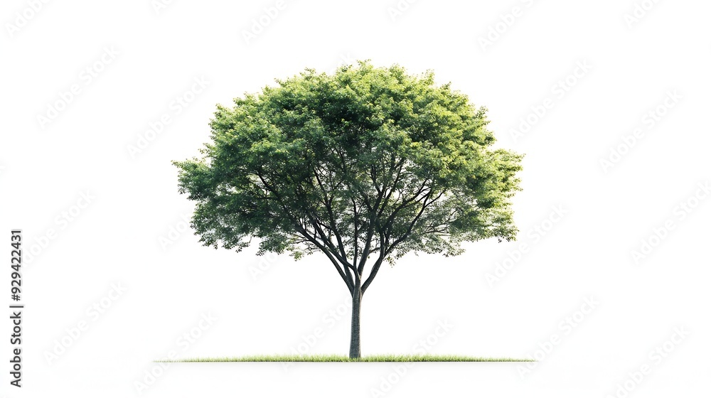 Aufkleber isolated tree on white background with clipping path selected inside picture with white picture easy to select for brush design high qaulity dicut : Generative AI