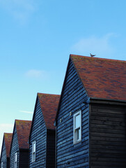 Traditional fishermen's sheds in Whitstable, Kent (UK)