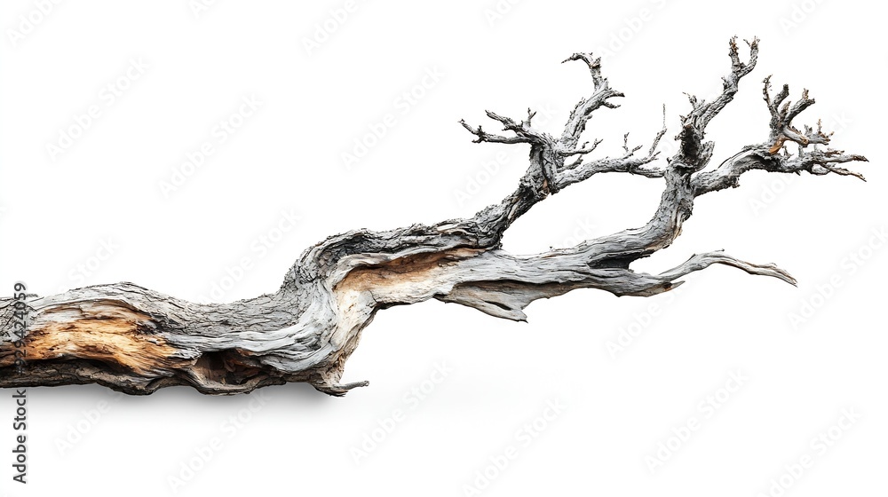 Aufkleber Dead tree isolated on a white background clipping  path : Generative AI