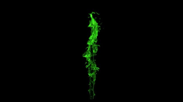 Fire Pole 01 Loop Green HD