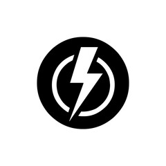 Lightning icon. lightning glyph. thunder icon. electricity icon. flash icon