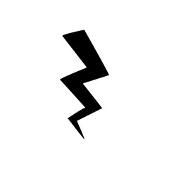 Lightning icon. lightning glyph. thunder icon. electricity icon. flash icon