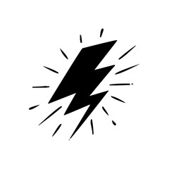 Lightning icon. lightning glyph. thunder icon. electricity icon. flash icon
