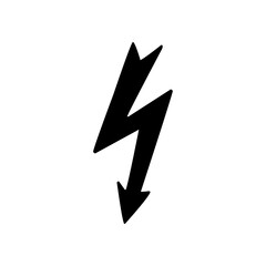 Lightning icon. lightning glyph. thunder icon. electricity icon. flash icon