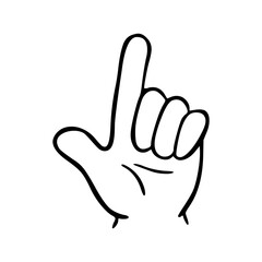 Finger gesture icon. Hand gesture icon. fingers language outline