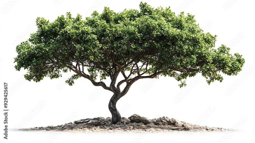 Aufkleber isolated tree on white background with clipping path : Generative AI