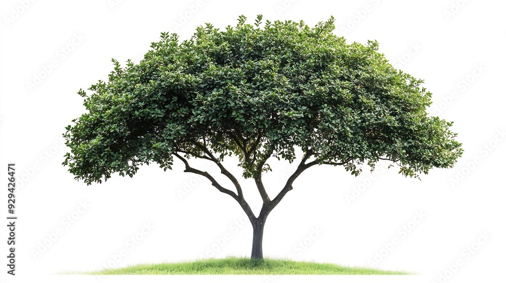 Poster isolated tree on white background with clipping path selected inside picture with white picture easy to select for brush design high qaulity dicut : Generative AI