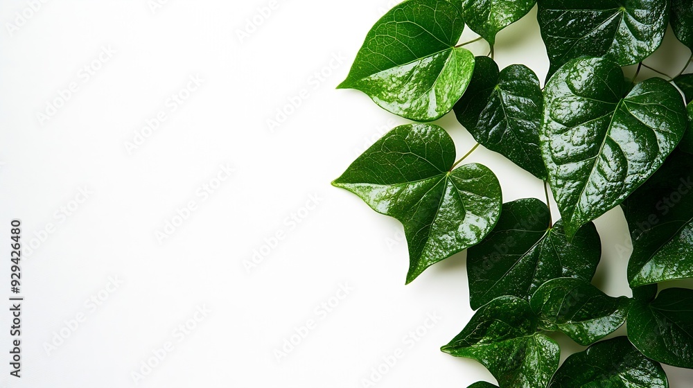 Poster leaf vine isolates on a white background : generative ai