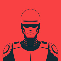 illustration of a person wearing a helmet