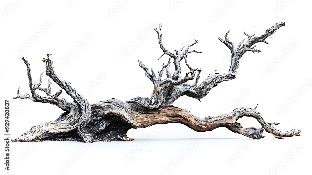 Poster dead tree isolated on white background : generative ai