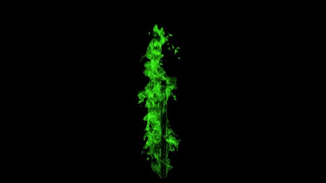 Fire Pole 03 Loop Green HD